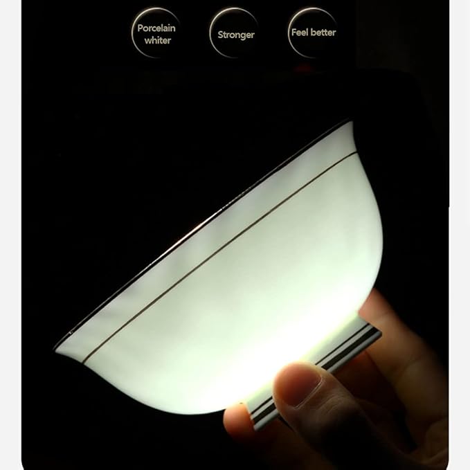 36PCS Ceramic Dinnerware Set Tableware Dishes Plates Ceramic Combination Dinner Service Set Porcelaine Service for 6 White with Gold Edge Luxury Tableware Set,R