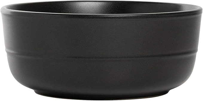 10 Strawberry Street Double Line 16 Piece Dinnerware Set, Matte Black