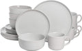 10 Strawberry Street Double Line 16 Piece Dinnerware Set, White