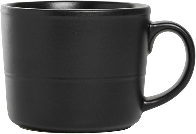 10 Strawberry Street Double Line 16 Piece Dinnerware Set, Matte Black