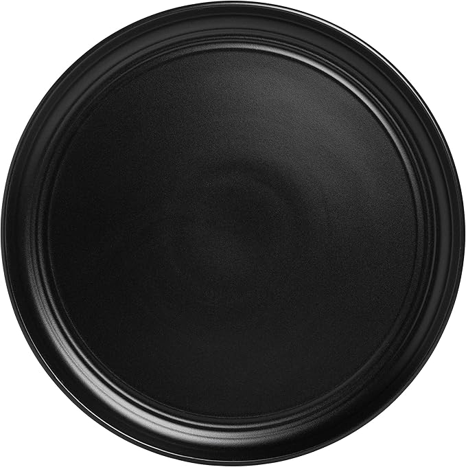 10 Strawberry Street Double Line 16 Piece Dinnerware Set, Matte Black